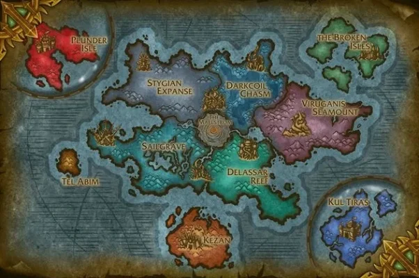 魔兽世界大陆全地图-魔兽世界全图探索指南