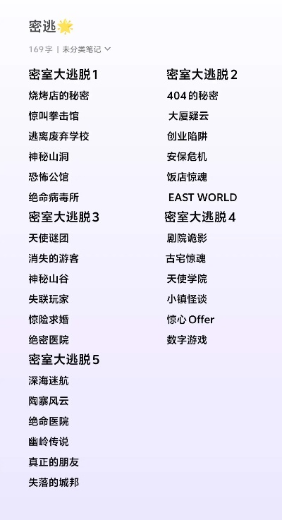 小众密室手游排行榜-小众密室手游推荐
