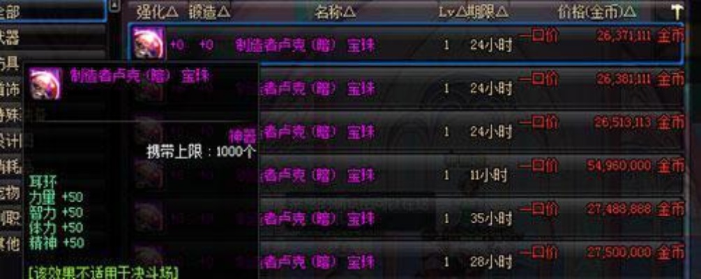 dnf耳环宝珠有哪些