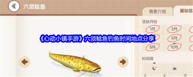 《心动小镇》六须鲶鱼钓鱼攻略：时间地点分享与技巧