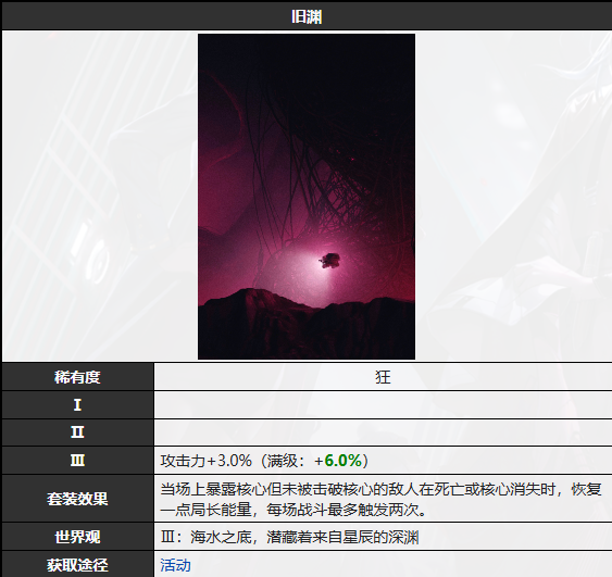 《无期迷途》旧渊烙印的用法和效果详解