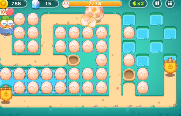 保卫萝卜4秋天的第一杯奶茶第11关攻略：蛋壳炮塔通关技巧