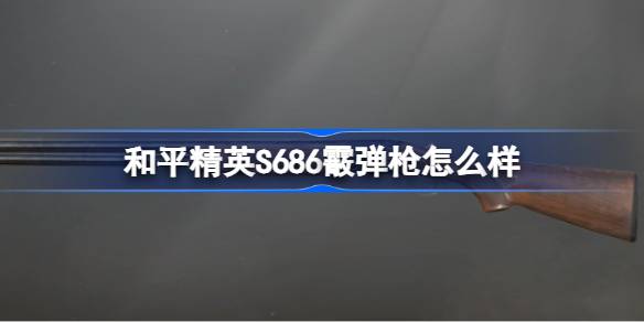 和平精英S686霰弹枪深度评测：性能、优缺点及实战应用解析