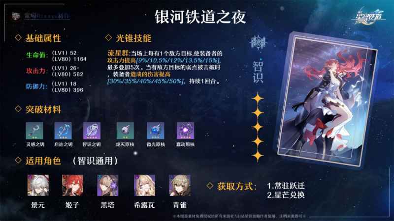 崩坏星穹铁道姬子光锥怎么选