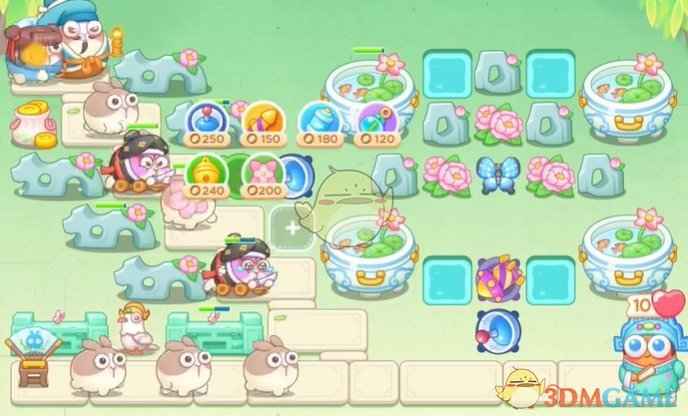 保卫萝卜4梁波波与祝秋秋第54关通关心得：怪多路长？炮塔道具这样用就对了！