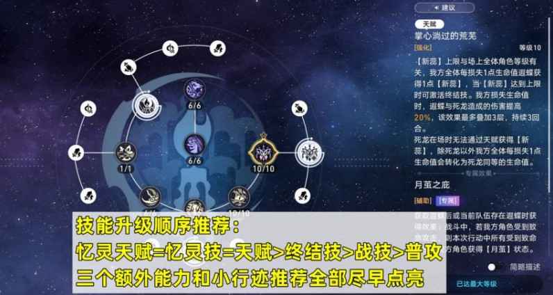 崩坏星穹铁道遐蝶行迹加点全攻略