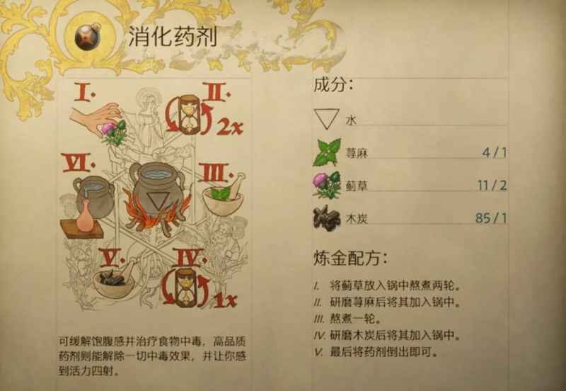 天国拯救2消化药剂配方详解：制作方法与实用技巧