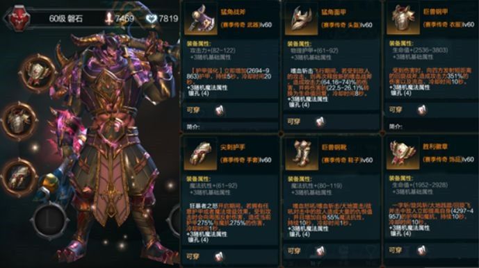 拉结尔斗兽之王赛季装备怎么样