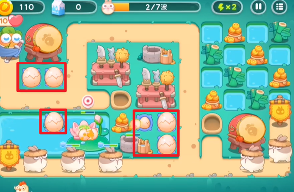 保卫萝卜4秋天的第一杯奶茶第11关攻略：蛋壳炮塔通关技巧