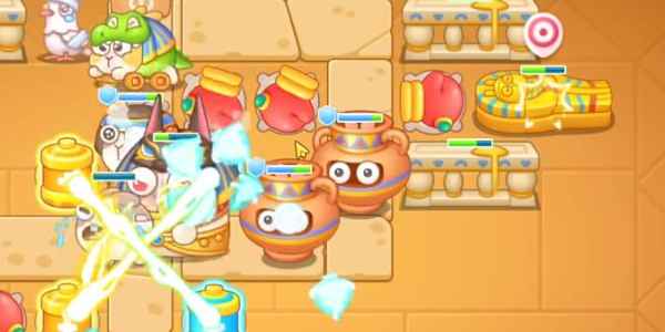 保卫萝卜4法老归来第47关通关攻略：关键在于早开机关，合理配置炮塔