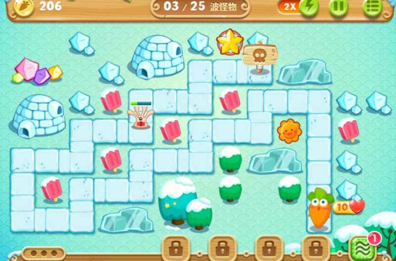 保卫萝卜2第46关通关攻略与心得：双出口任务如何高效完成