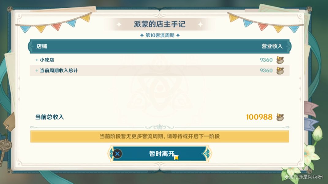 原神义卖小站10个客流周期营业资金分配全攻略