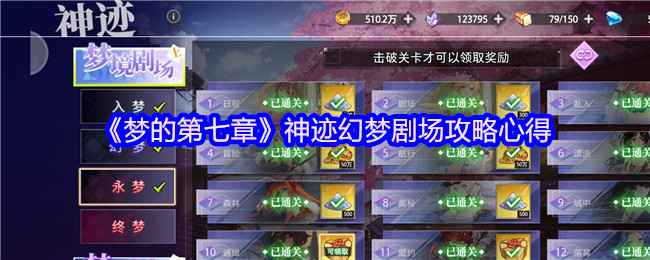 《梦的第七章》神迹幻梦剧场通关攻略：队伍搭配、装备分配及关卡顺序详解