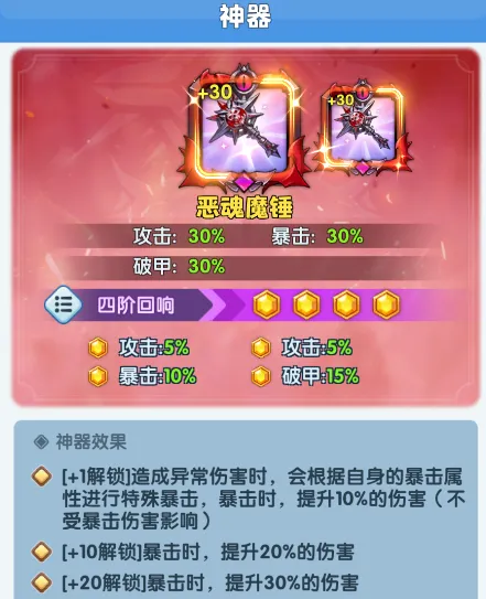 恶魂魔锤神器搭配攻略：超能世界深渊灾劫新武器详解