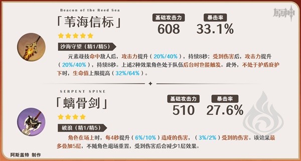 嘉明武器怎么选?详解原神4.4版本新角色武器推荐