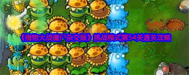 《植物大战僵尸杂交版》挑战模式第54关通关攻略：阳光收集与植物布局策略