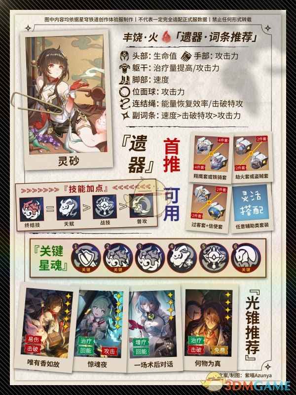 崩坏星穹铁道灵砂光锥遗器阵容搭配指南