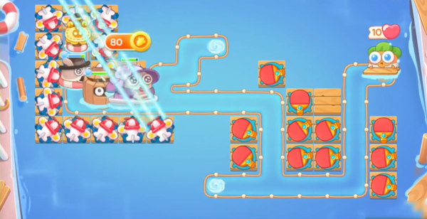 保卫萝卜4暖暖汤泉第6关通关攻略：提前布局，火力压制