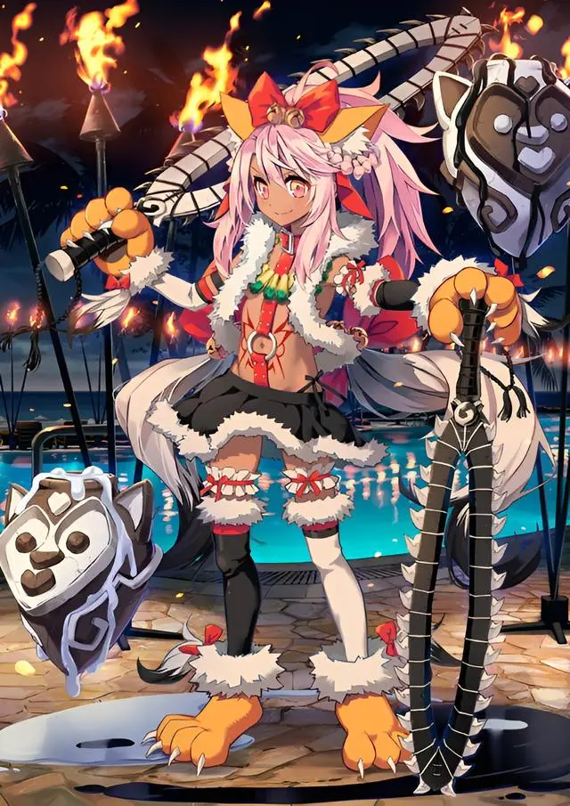 命运冠位指定日服泳装克洛伊灵基立绘全解析