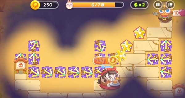 保卫萝卜4波仔很忙第42关通关心得:船锚与星星塔的布局策略