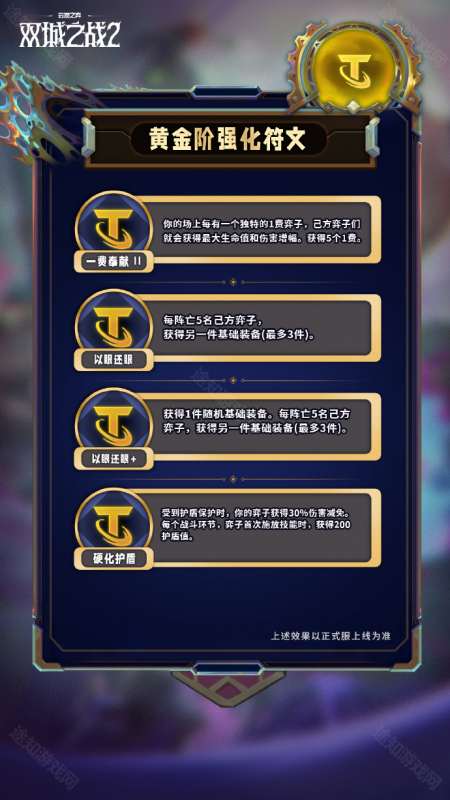 云顶之弈S13黄金阶强化符文全解析：52个新符文效果详解与使用技巧