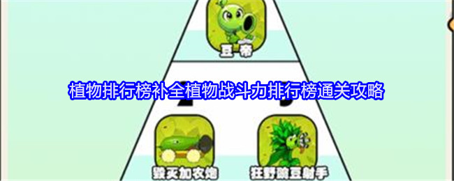 就我眼神好植物排行榜怎么过？通关全攻略