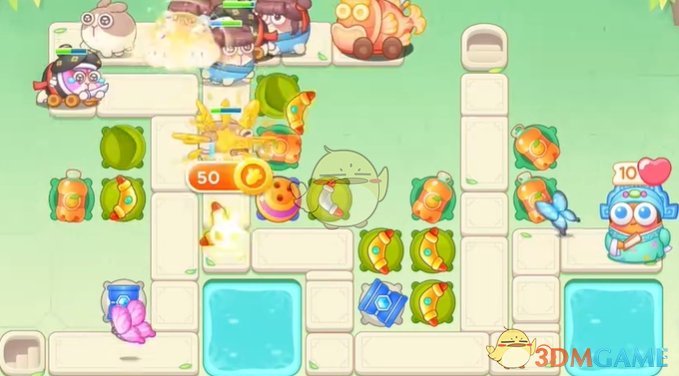 保卫萝卜4梁波波与祝秋秋第10关通关攻略详解