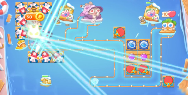 保卫萝卜4暖暖汤泉第6关通关攻略：提前布局，火力压制