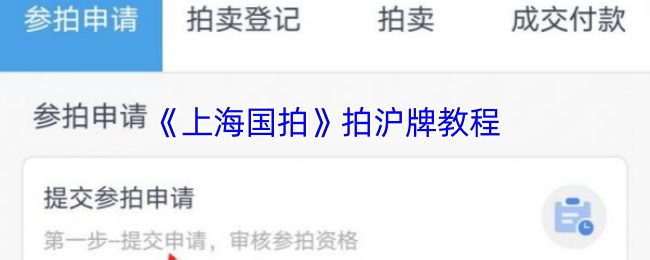 上海国拍APP拍沪牌全攻略
