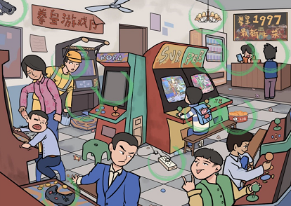 文字成精童年游戏厅通关攻略：找出12处不合理之处，重温童年回忆