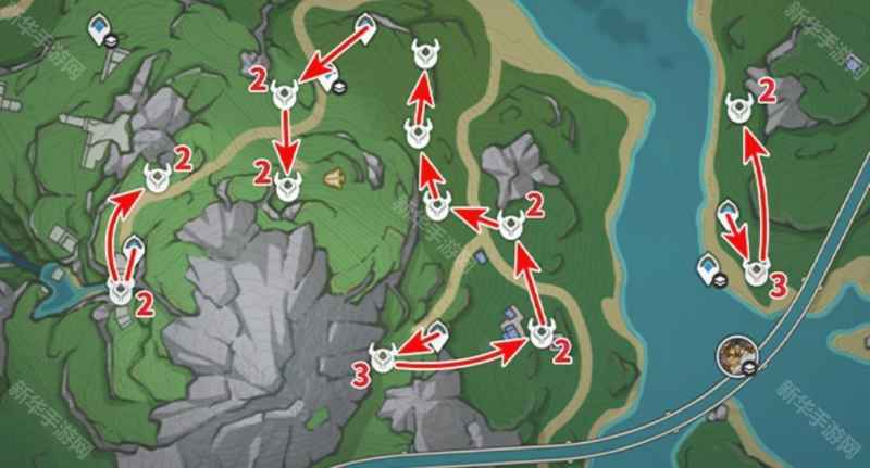 原神发条机关位置全图解：爱可菲突破材料收集路线图