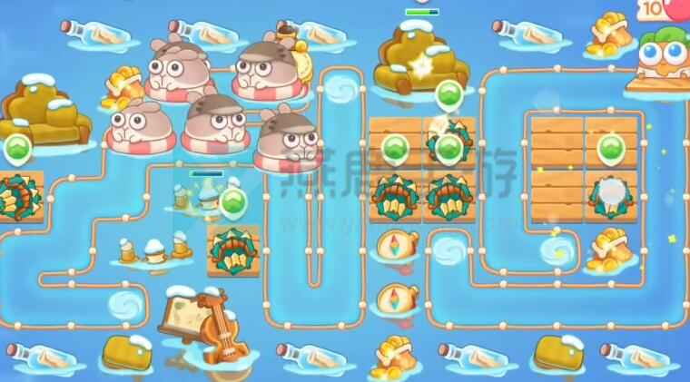 保卫萝卜4暖暖汤泉第1关多重箭策略全解析：轻松满星通关心得