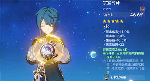 原神行秋副C圣遗物搭配指南：2水2宗室最优解