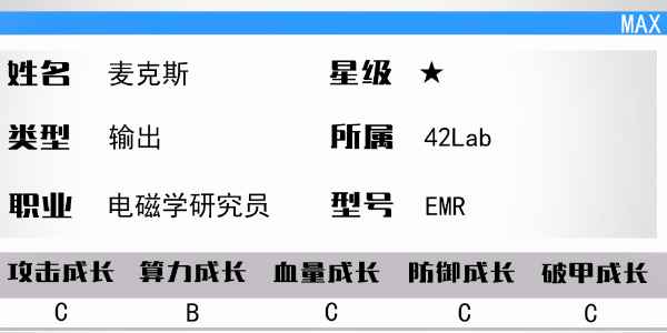 少女前线云图计划麦克斯作用-麦克斯介绍：机动性与控制核心