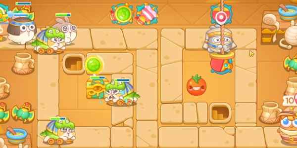 保卫萝卜4法老归来第55关通关秘籍