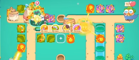 保卫萝卜4秋天的第一杯奶茶第7关通关攻略：回旋镖+燃烧瓶组合详解