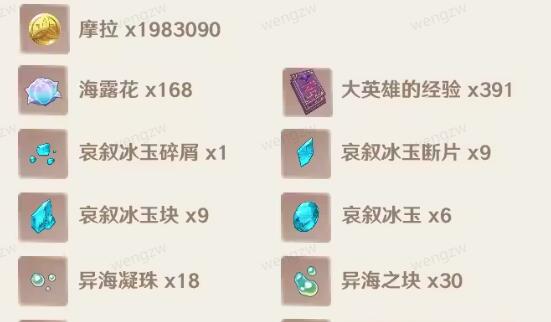 原神菲米尼等级突破材料详解